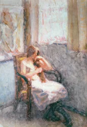 Mädchen am Fenster